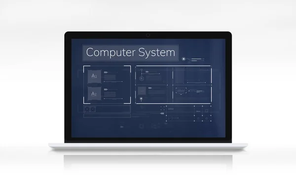 Komputer otwarty laptop — Zdjęcie stockowe