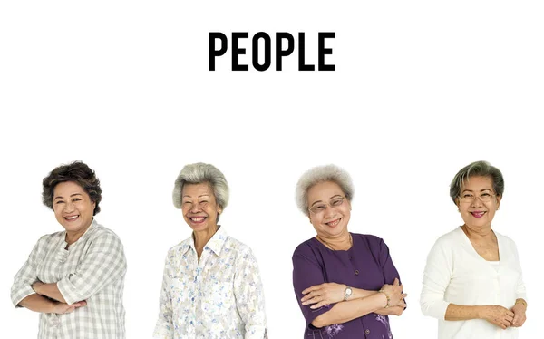 Asiatico anziano adulto donne — Foto Stock