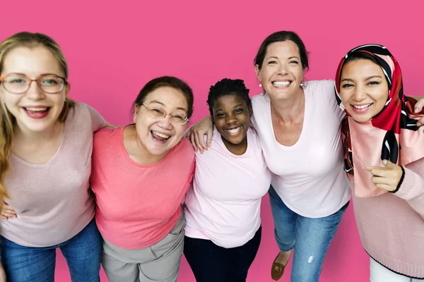 Flickvänner med bröstcancer — Stockfoto