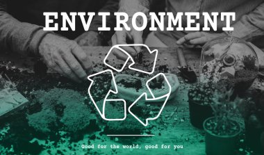 el ve geri dönüşüm simgesini