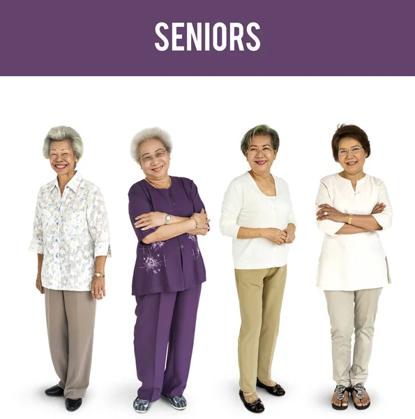 Asiatische ältere erwachsene Frauen — Stockfoto
