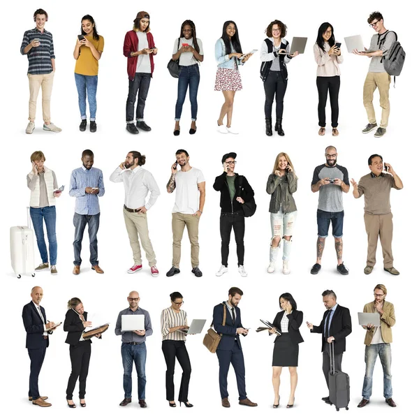 Diverse of People Using Digital Devices — Stock Photo, Image