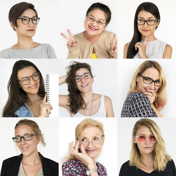 Collage mit Diversity-Frauen — Stockfoto