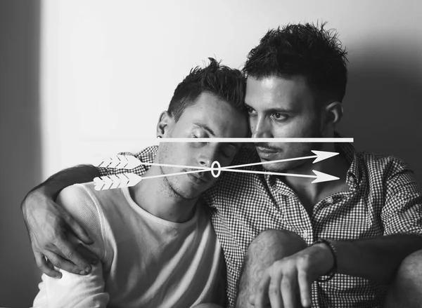 Jonge homoseksueel paar — Stockfoto