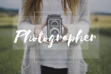 bağbozumu kamera kadınla