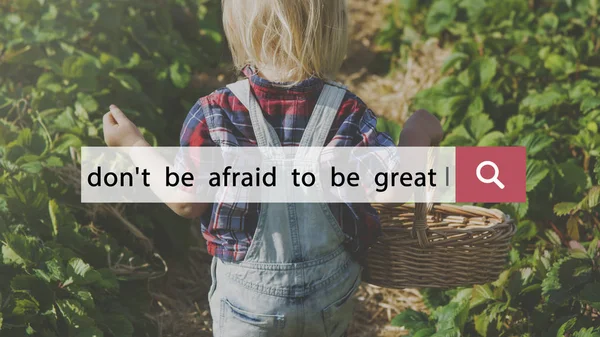 Little blonde kid walking in field — Stock Photo, Image