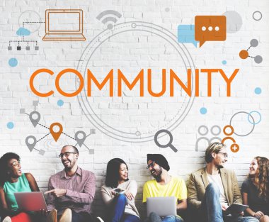 çeşitlilik arkadaşlar duvarının yakınında