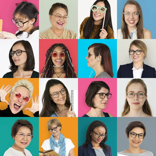 Ženy nosí brýle — Stock fotografie