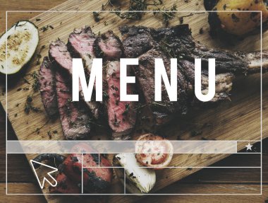 Pişmiş et dilimleri ve sebze