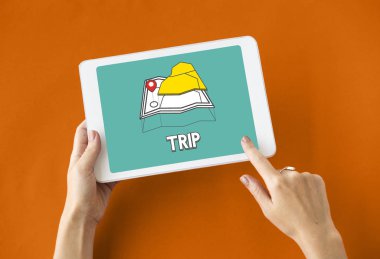 kişi holding dijital tablet