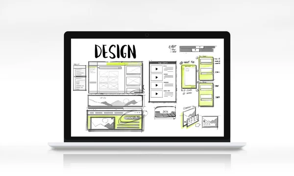 Plantilla de diseño web portátil — Foto de Stock