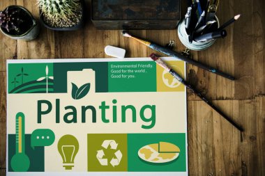 ahşap çalışma alanı tablosu 