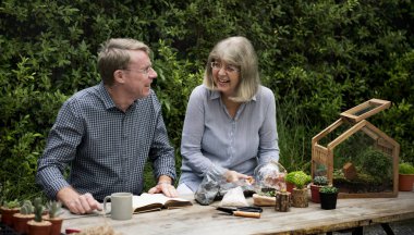 üst düzey çift dikim succulents. 