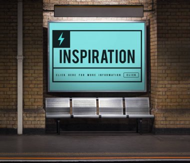 Otobüs durağı koltuklar ve reklam kurulu