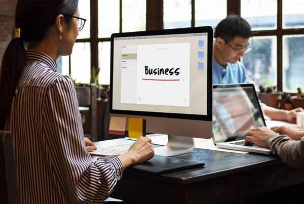 Asiático negocios personas trabajando — Foto de Stock