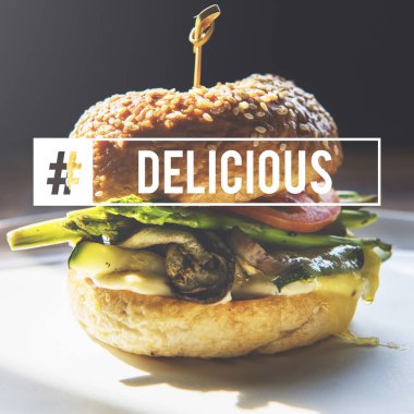 sebze ile ev yapımı lezzetli Hamburger