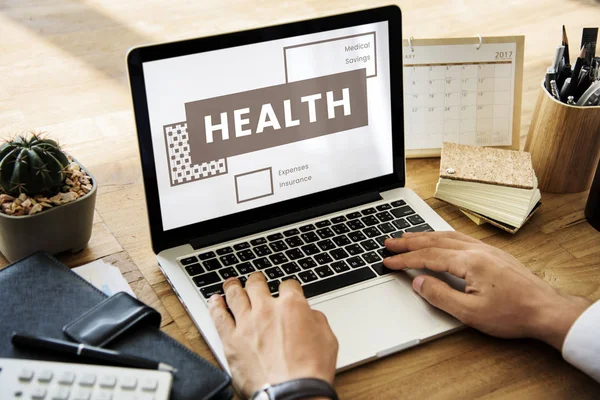 Human working on laptop — Stock Photo, Image