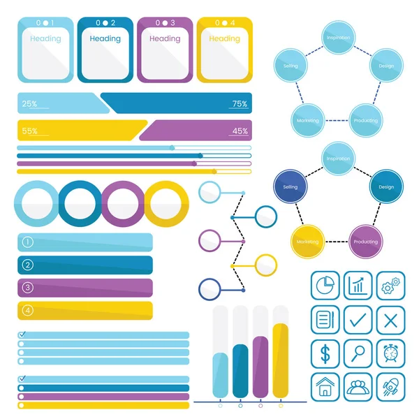 Grafikai Infographic elemek — Stock Fotó