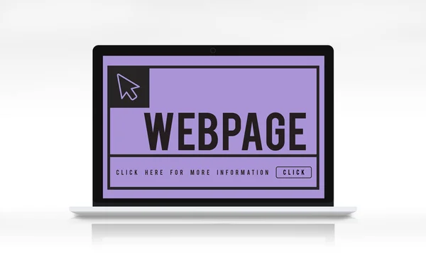 Web design template laptop — Stock Photo, Image