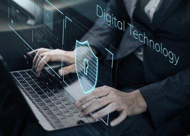 tipik dizüstü klavye üzerinde işadamı