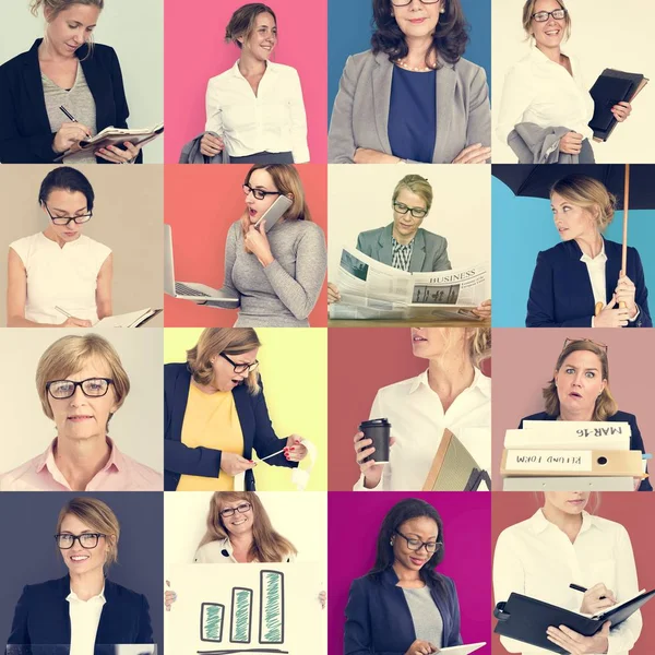 集的多样性商界女性 — 图库照片