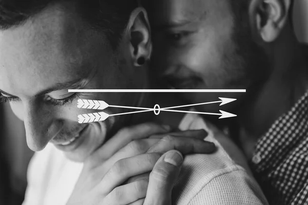Gelukkige jonge homo paar — Stockfoto