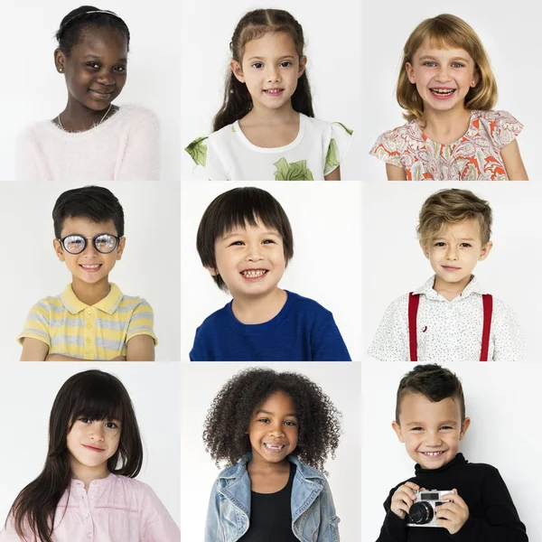 Conjunto de niños alegres de la diversidad —  Fotos de Stock