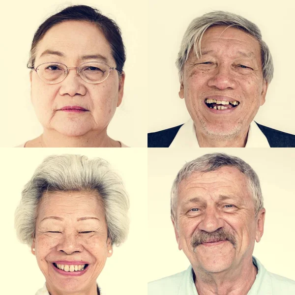Conjunto de personas mayores de la diversidad —  Fotos de Stock