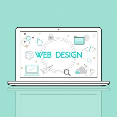 Web tasarım şablonu dizüstü