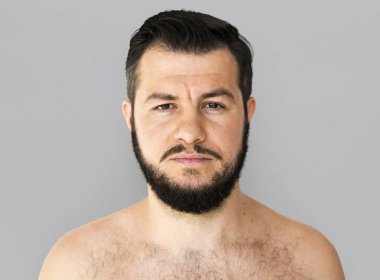 sakallı adam Studio poz