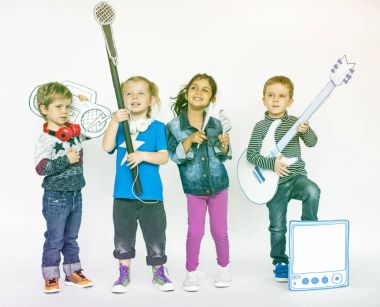 Papercraft müzik aletler