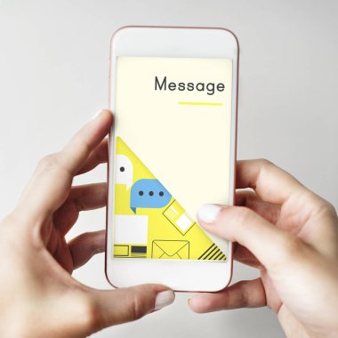 Cep telefonu holding insan eller