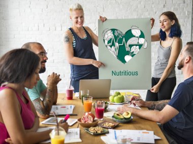 insanların kahvaltı ile Toplantı