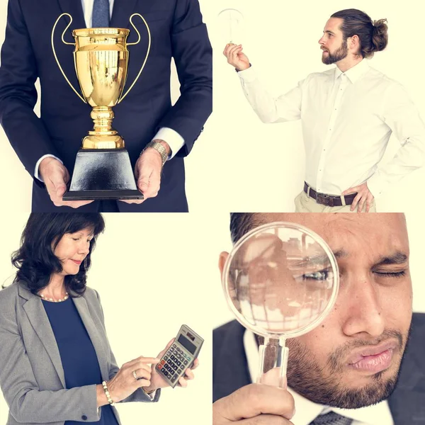 Collage of Diverse Business People — Stock Photo, Image