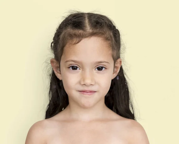 Desnuda niña de pecho — Foto de Stock