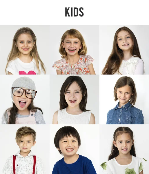 Vielfalt fröhliche Kinder — Stockfoto