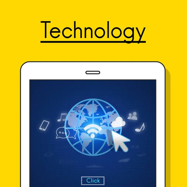 Șablon de design web tabletă digitală — Fotografie, imagine de stoc