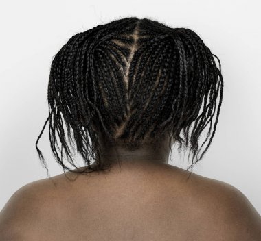 pigtails ile Afrikalı küçük kız