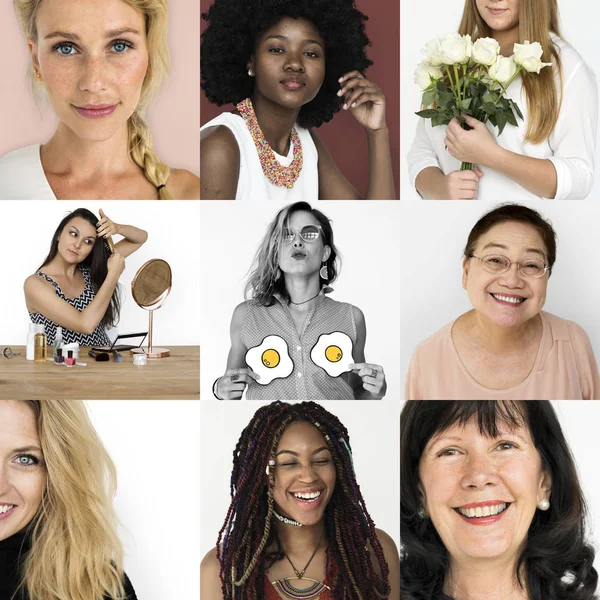 Diversas mujeres sonrientes — Foto de Stock