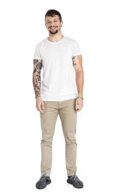 yakışıklı dövmeli adam