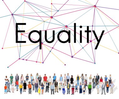 büyük grup çok kültürlü insan