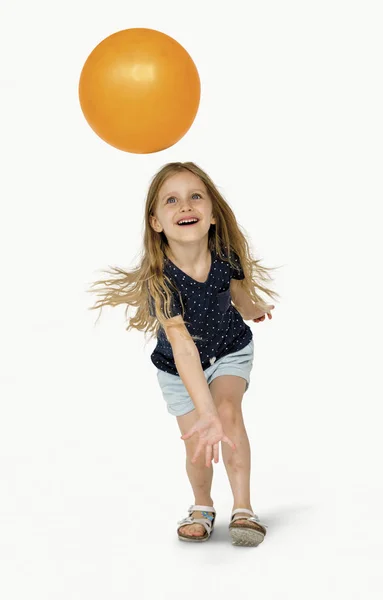 Mädchen mit Luftballon — Stockfoto