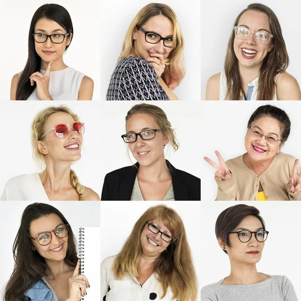 Mulheres usando óculos , — Fotografia de Stock