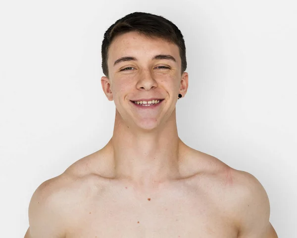 Jeune homme aux épaules nues — Photo