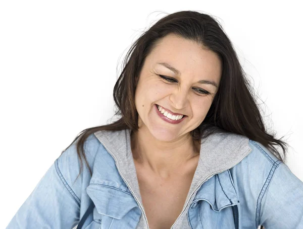 Sonriente mujer caucásica casual — Foto de Stock