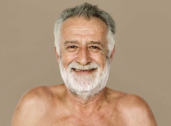 Усміхнений чоловік старший — стокове фото