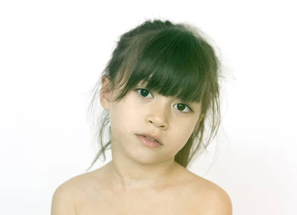 Dívka stojící košili — Stock fotografie