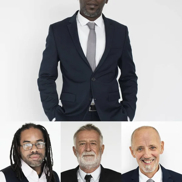 Collage con empresarios de diversidad —  Fotos de Stock