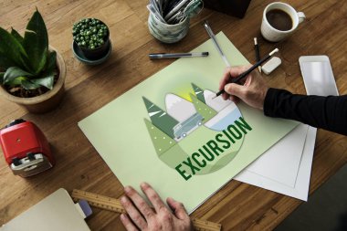 adam kağıt afiş yazma