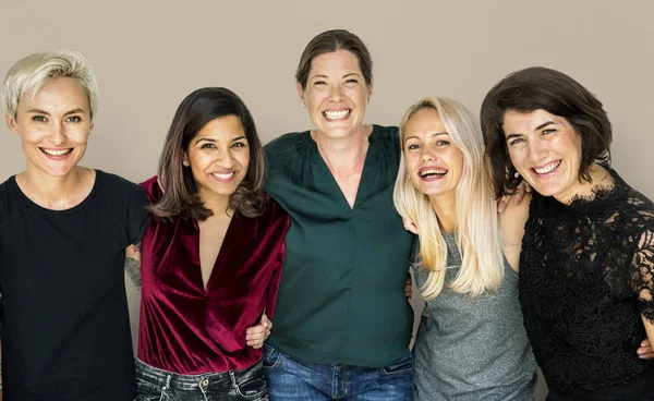 Beautiful group of smiling women — Stock Photo, Image